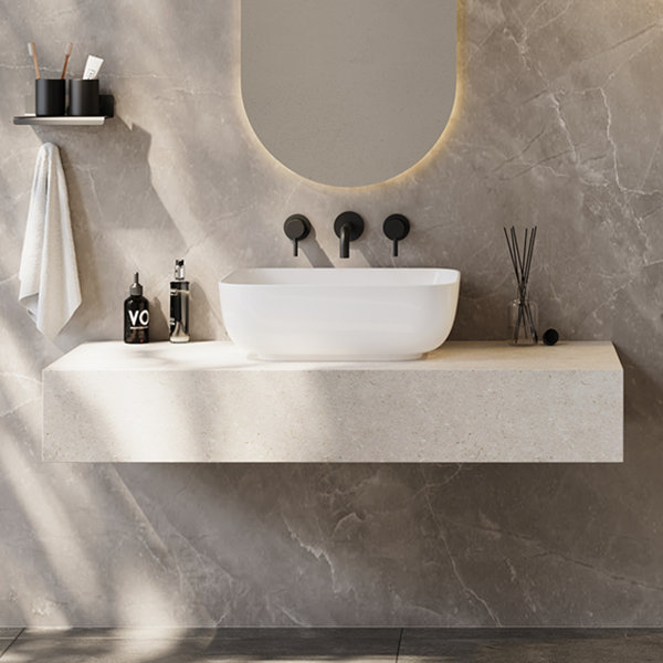 Eridanus 16" X 12''Rectangular Vitreous China Bathroom Vessel Sink in ...